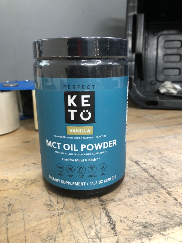 Photo 3 of ** EXP: 04/2023**  ** NON-REFUNDABLE**  ** SOLD AS IS**
Perfect Keto MCT Oil C8 Powder, Coconut Medium Chain Triglycerides for Pure Clean Energy, Ketogenic Non Dairy Coffee Creamer, Bulk Supplement, Helps Boost Ketones, Vanilla
