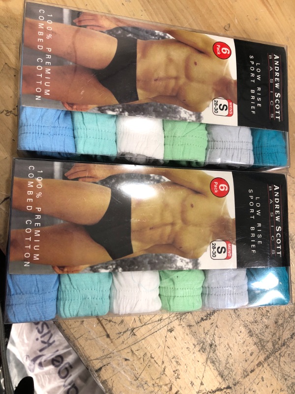 Photo 2 of ** SETS OF 2**
Andrew Scott Men's Cotton Color Sport Briefs Underwear - 6 Pack & 10 Pack
SIZE:S