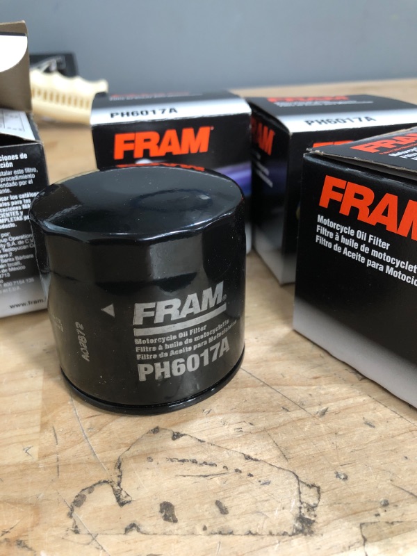 Photo 2 of ** SETS OF 4**
Fram PH6017A Spin-On Full-Flow Oil Filter for Motorcycles
