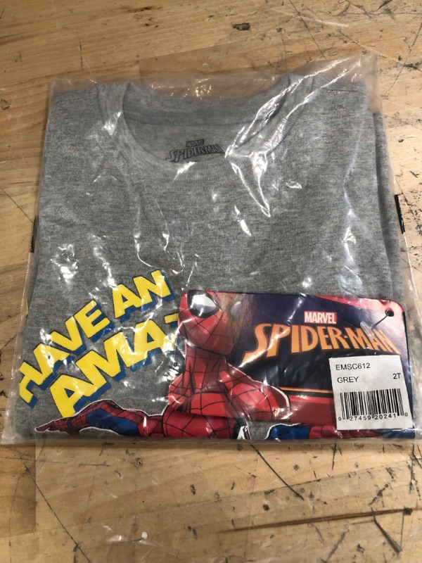 Photo 2 of Marvel Boy's Spider-Man Pullover Birthday Tee Shirt, 100% Cotton
SIZE:2T