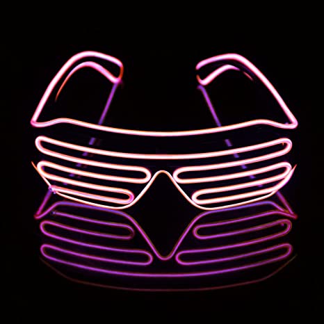 Photo 1 of ** SET SOF 2**
Led Light Up Neon Shutter Party Glasses for Parties Decorations(Pink)
