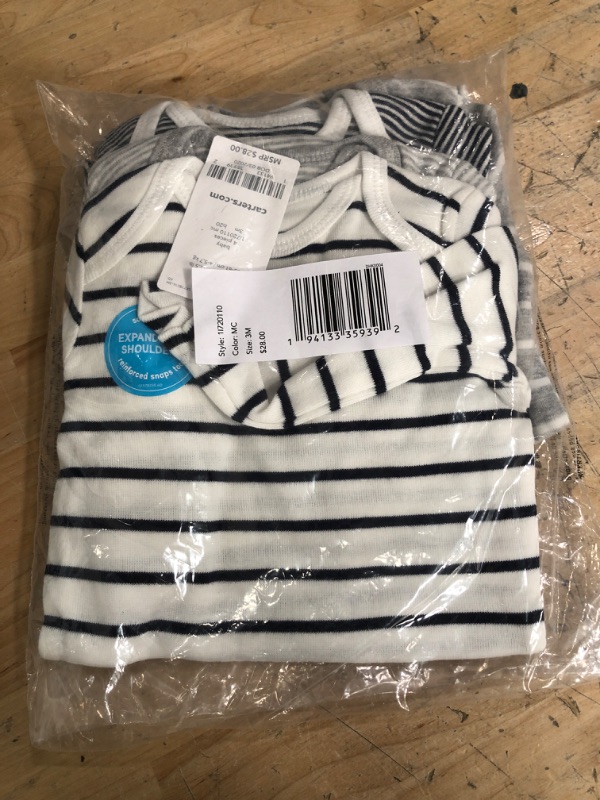 Photo 1 of Carter's Baby Boys 4-Pack Long-Sleeve Original Bodysuits Solids
SIZE: 3M
