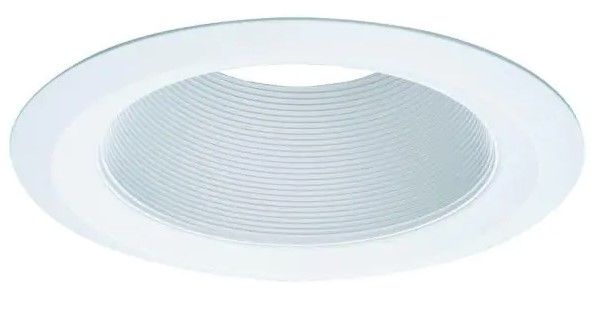 Photo 1 of ** SETS OF 2**
E26 Series 6 in. White Recessed Ceiling Light Tapered Baffle with Self Flanged White Trim Ring