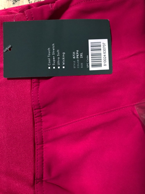 Photo 3 of Med Couture Peaches Women's Seamed Jogger Scrub Pant Pink Punch Women's 2XL