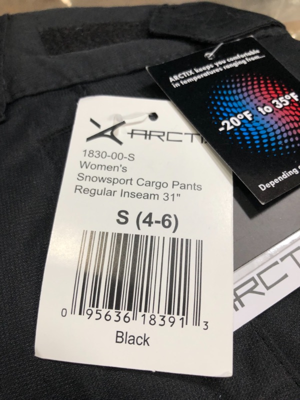 Photo 3 of Arctix Womens Snow Sports Insulated Cargo Pants Black Size Smal (4-6) 31'' Inseam 
