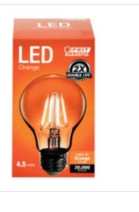 Photo 1 of 4 Feit Electric 3765054 3.6 Watt a-Line A19 Filament LED Bulb Orange