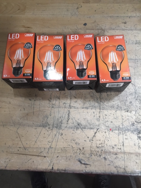 Photo 2 of 4 Feit Electric 3765054 3.6 Watt a-Line A19 Filament LED Bulb Orange