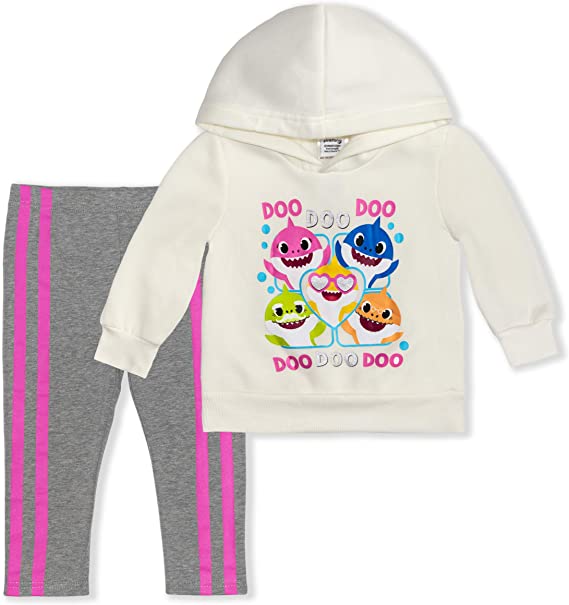 Photo 1 of Nickelodeon Girl's 2-Piece Baby Shark Pullover Hoodie and Legging Set (18 Months)
