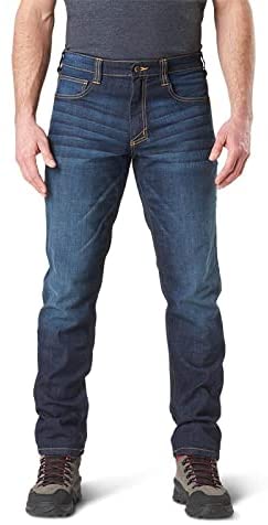 Photo 1 of 5.11 Tactical Men's Defender-Flex Slim Work Jeans, Patch Pockets, Fitted Waistband, Style 74465 (38WX32L)
