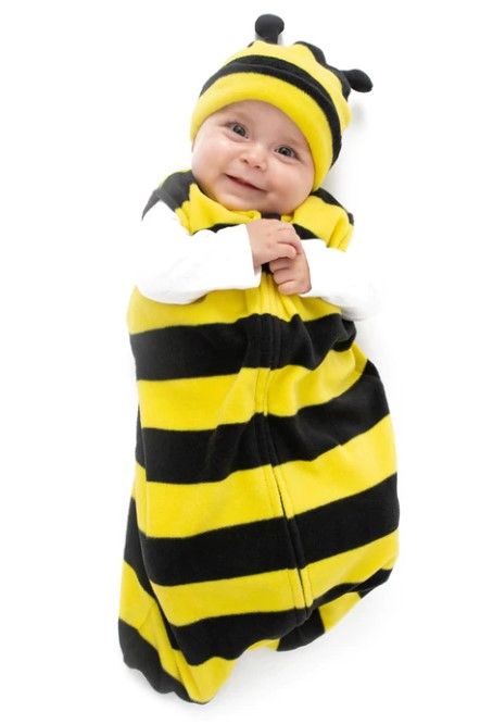 Photo 1 of Cuddle Club Bumble Bee Fleece Wearable blanket (Large)