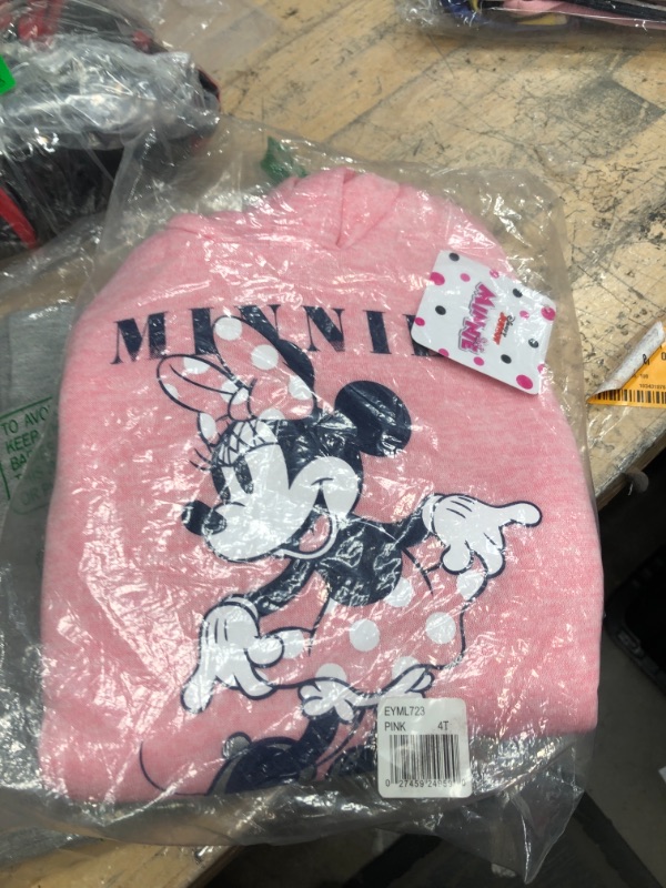 Photo 2 of Disney Girl's 1-Piece Minnie Mouse Pullover Graphic Hoodie  (4T)
