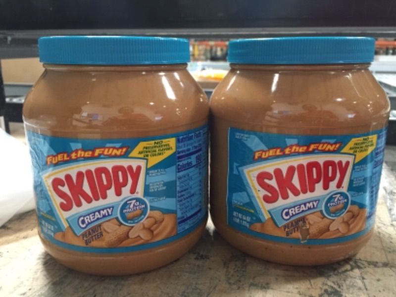 Photo 2 of (NON-REFUNDABLE) EXPIRATION: 05/22/2022
(2 PACK)
SKIPPY Peanut Butter, Creamy, 7 g protein per serving, 64 oz.