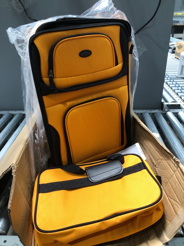 Photo 2 of 2-Piece Expandable Travel Luggage Set in Orange