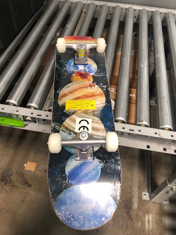 Photo 2 of Colmanda Skateboard 79 x 20 cm 31 Inch 7-Layer Canadian Maple Complete Board with ABEC-7 Bearings, Skateboard with Backpack & Skate T-Tool for Beginners Children Teenagers Adults
