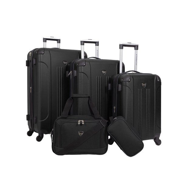 Photo 1 of Chicago Plus 5pc Expandable Rolling Luggage Set Black
