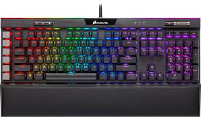 Photo 1 of CORSAIR - K95 RGB PLATINUM XT Full-size Wired Mechanical Cherry MX Speed Linear Switch Gaming Keyboard - Black
