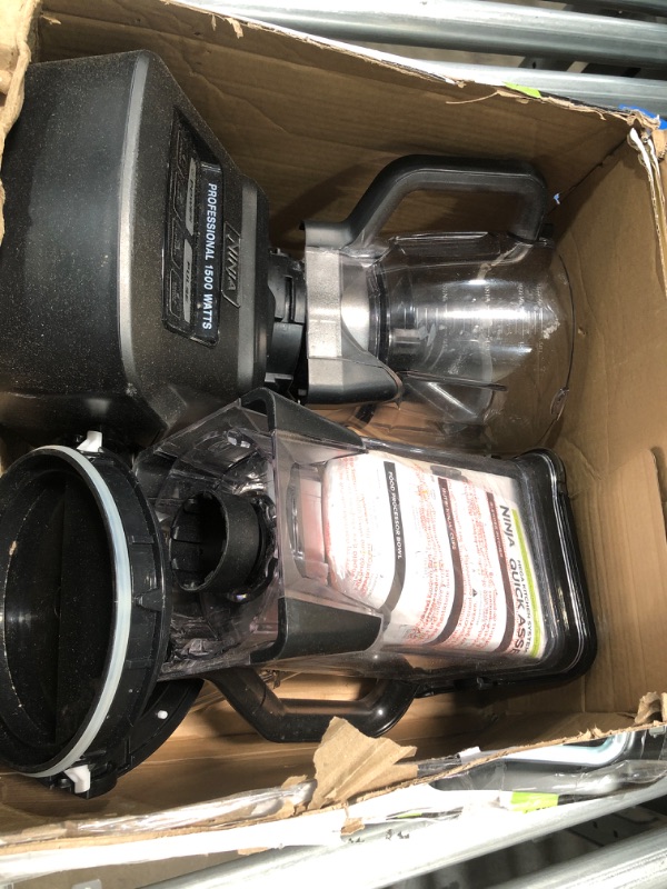 Photo 2 of Ninja BL770 Mega Kitchen System, 1500W, 4 Functions for Smoothies, Processing, Dough, Drinks & More, with 72-oz.* Blender Pitcher, 64-oz. Processor Bowl, (2) 16-oz. To-Go Cups & (2) Lids, Black
