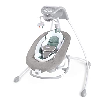 Photo 1 of MISSING PARTS: Ingenuity InLighten 2-in-1 Baby Swing & Rocker - Cool Mesh Fabric, Vibrations, Swivel Infant Seat, Nature Sounds, Light Up Mobile - Pemberton
