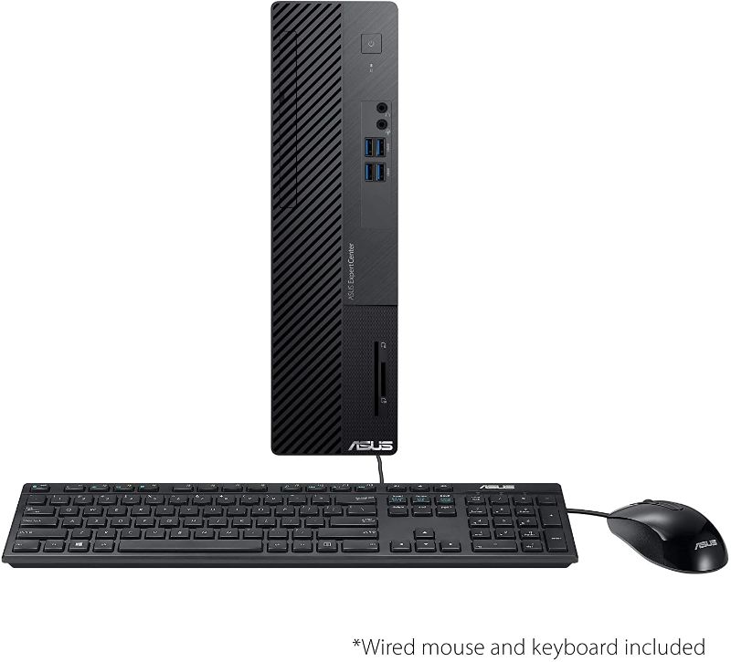 Photo 1 of ASUS ExpertCenter D500SC Small Form Factor Desktop PC, Intel Core i5-11400, 16GB DDR4 RAM, 256GB PCIe SSD + 1TB HDD, TPM, Windows 10 Home, Black, D500SC-AB504 
(DAMAGE KEYBOARD) (SEE PICS FOR MORE DETAILS)
