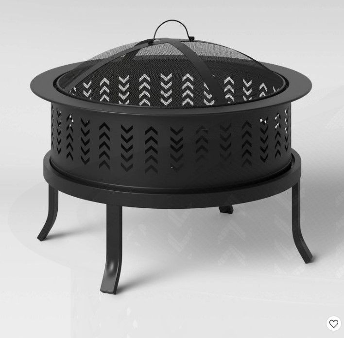 Photo 1 of 26" Chevron Outdoor Wood Burning Fire Pit - Threshold™

