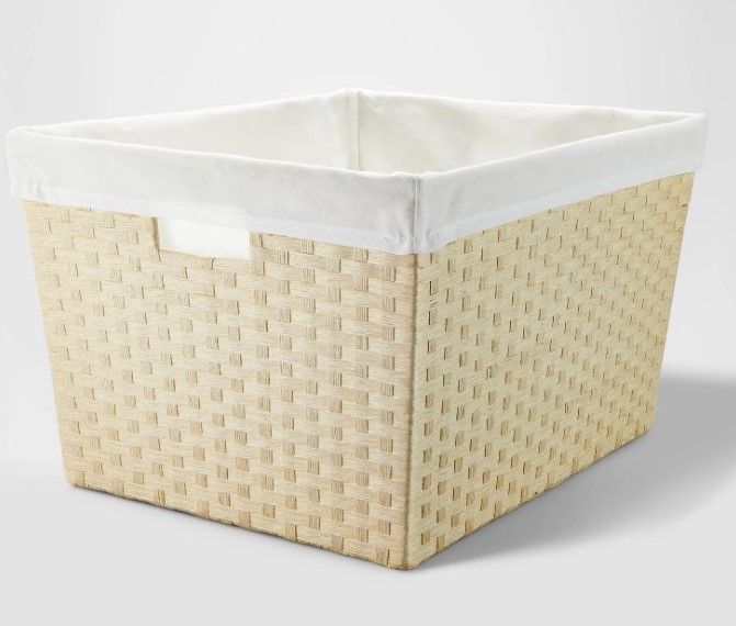 Photo 1 of 12" x 16" x 20" Lined Weave Laundry Basket - Brightroom™

