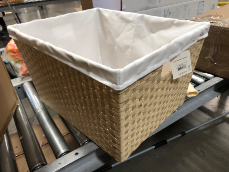 Photo 2 of 12" x 16" x 20" Lined Weave Laundry Basket - Brightroom™

