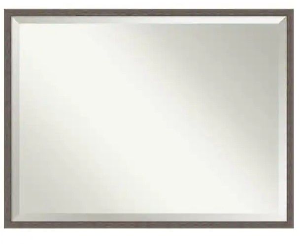 Photo 1 of 
Amanti ART Hera 41.5 in. x 31.5 in. Casual Rectangle Framed Brushed Bronze Bathroom Vanity Mirror
