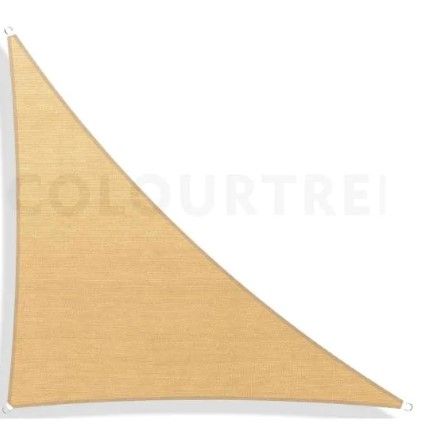 Photo 1 of 33.9 ft. x 24 ft. x 24 ft. 190 GSM Sand Beige Right Triangle Sun Shade Sail Screen Canopy, Patio and Pergola Cover
