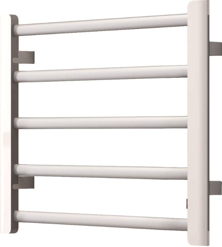 Photo 1 of SHARNDY Electric Towel Warmer 5 Bars Heated Towel Rack Plug in Wall-Mounted Drying Rack with Hooks ETW29P Towel Heater 65W for Bathroom 17.72 x 21.65 x 3.74 inches
