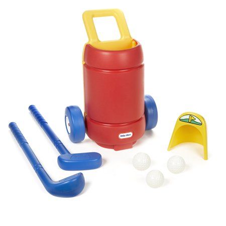 Photo 1 of Little Tikes TotSports Easy Hit Toy Golf Set with 3 Balls 2 Kids Toy Golf Clubs and Cart Toy Sports Play Set
