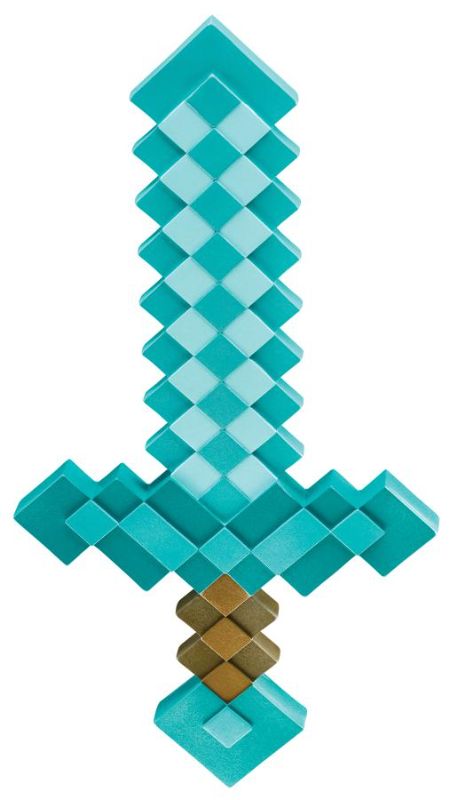 Photo 1 of Child's Minecraft Steve Diamond Sword Toy Mojang Costume Accessory Standard Size - All
