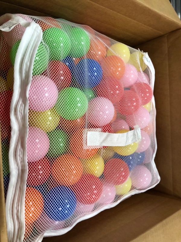 Photo 2 of Click N' Play Ball Pit Balls for Kids, Plastic Refill Balls, 200 Pack, Phthalate and BPA Free, Includes a Reusable Storage Bag with Zipper, Bright Colors, Gift for Toddlers and Kids
