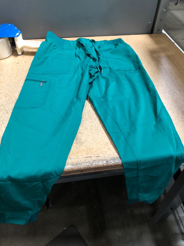 Photo 2 of Adar Pro Scrubs for Women - Ultimate Yoga Jogger Scrub Pants - P7104 - Hunter Green - M