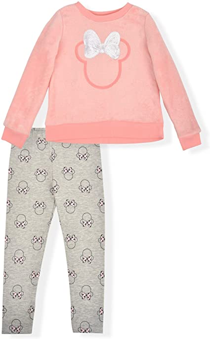 Photo 1 of Disney Girl's 2-Piece Minnie Mouse Legging Pants Set with Sequined Pullover Long Sleeve Shirt
SIZE 4