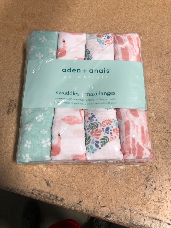 Photo 2 of aden + anais Essentials Swaddle Blanket, Muslin Blankets for Girls & Boys, Baby Receiving Swaddles, Newborn Gifts, Infant Shower Items, Toddler Gift, Wearable Swaddling Set, 4 Pack, Briar Rose
