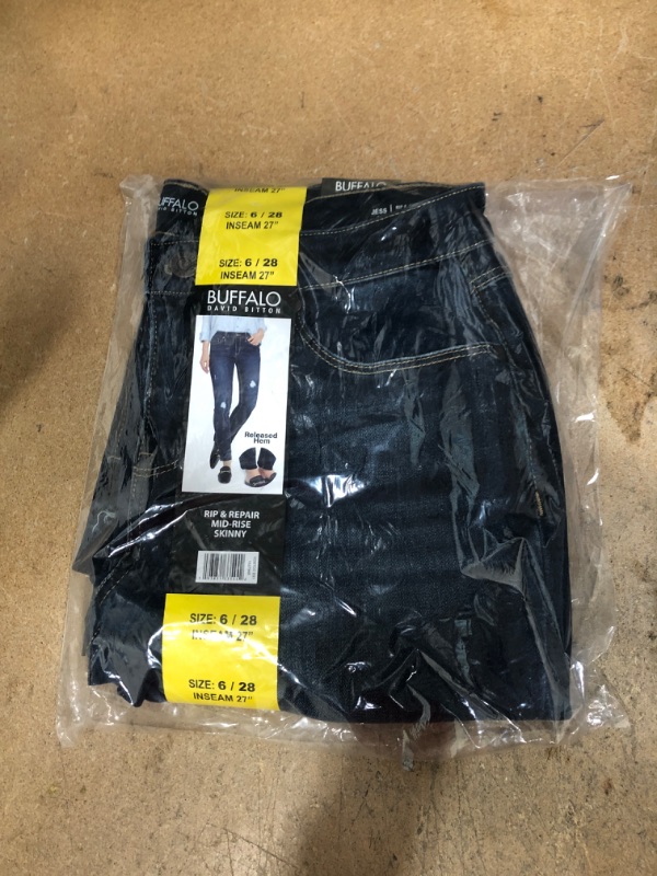 Photo 2 of Buffalo David Bitton Ladies' Jess Rip and Repair Jean (Dark Blue, 6/28)
