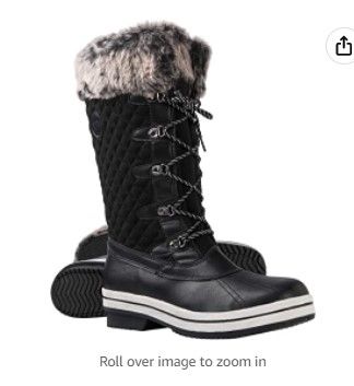 Photo 1 of ArcticShield Women's Melissa Warm Waterproof Insulated Fur Collar Durable Winter Snow Boots SIZE 11
