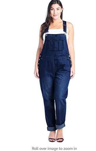 Photo 1 of BOUNDOVERALLS Adjustable Straps Classic Boyfriend Fit Denim Bib Jumpsuits for Women SIZE 22W