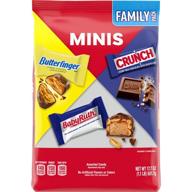 Photo 1 of  Mix of Mini Butterfinger, Crunch, & Baby Ruth Milk Chocolate-y Bars, 17.7 oz, 45 Count 6 PACK *BEST BY 5/22*