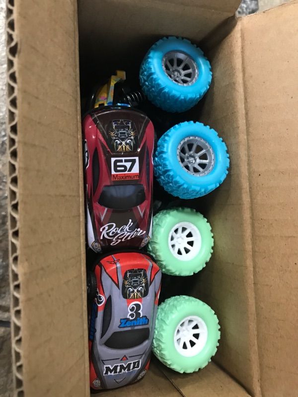 Photo 2 of 8 Pack Friction Powered Cars Vehicles Toys for Boys and Girls.4 Pack Rotating Stunt Car Toys,Vibration inertial car.4 Pack Mini Alloy Race car