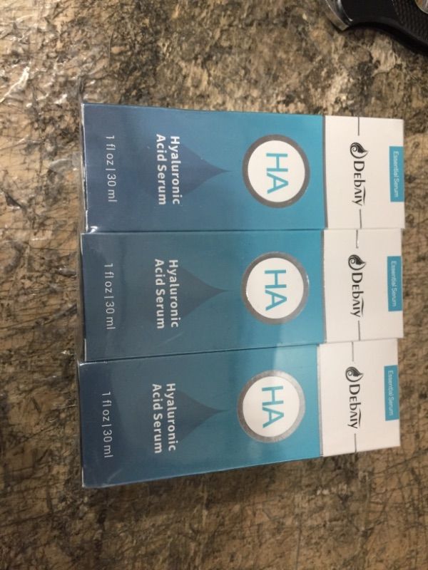 Photo 1 of 3 Pack Hyaluronic Acid Serum for Face Anti-Wrinkle Anti Aging Serum (1Fl.Oz/30ml)