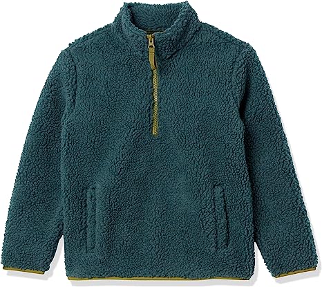 Photo 1 of Amazon Essentials Boys and Toddlers' Polar Fleece Lined Sherpa Quarter-Zip Jacket
2T