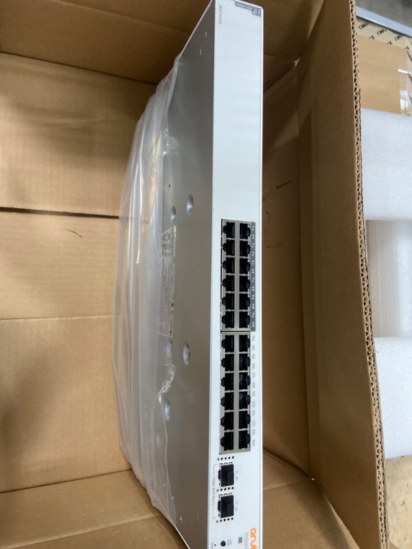 Photo 4 of Aruba Instant On 1830 24-Port Gb | 12-Port Class 4 PoE Smart Switch (195W) - 24x 1G | 2X SFP | US Cord (JL813A#ABA)