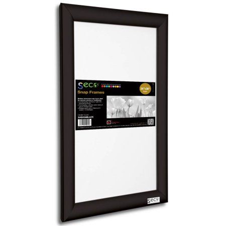 Photo 1 of 24 X 36 in. Front Load Easy Open Snap Poster-Picture Black Aluminum Frame
