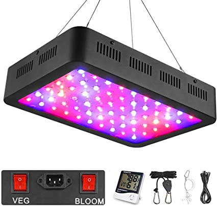 Photo 1 of ***PARTS ONLY*** 600W LED Grow Light, WAKYME Full Spectrum Plant Light with Veg and Bloom Double Switch, Thermometer Humidity Monitor, Adjustable Rope, Grow Lamp for Indoor Plants Veg and Flower(60pcs 10W LED)
