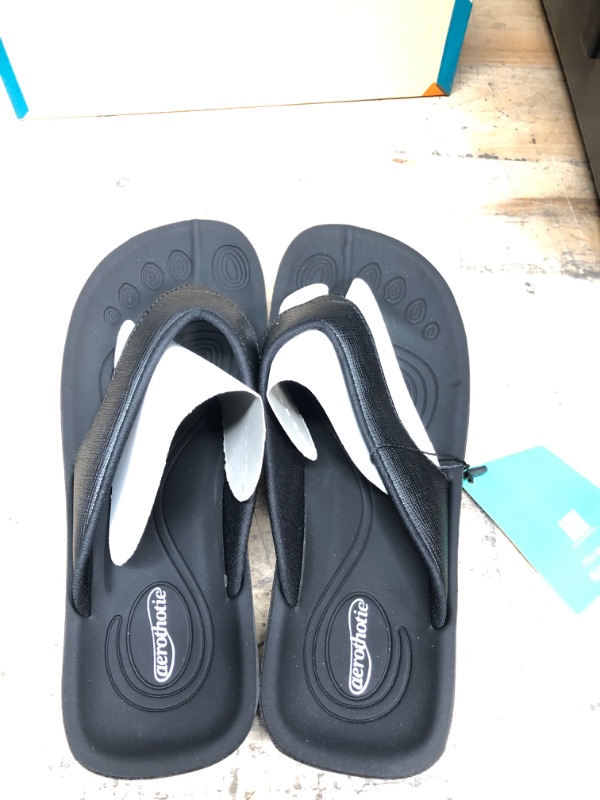 Photo 2 of AEROTHOTIC Original Orthotic Comfort Thong Style Flip Flops Sandals for Women with Arch Support for Comfortable Walk Black 8