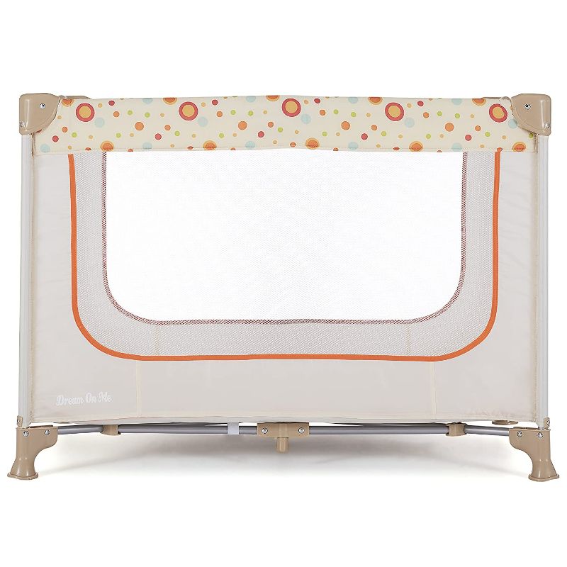 Photo 1 of Dream On Me Zodiak Portable Playard with Carry Bag & Shoulder Strap, Beige
