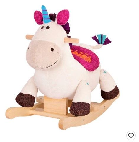 Photo 1 of B. toys Wooden Rocking Unicorn Rodeo Rockers - Dilly-Dally

