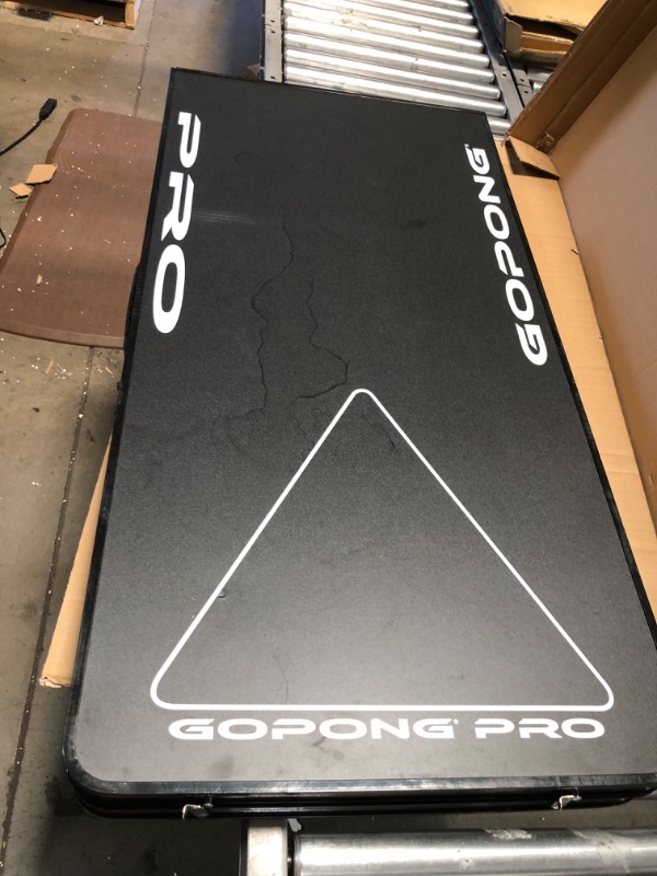 Photo 1 of **MINOR DAMAGE* GoPong PRO 8' Portable Folding Beer Pong Table, Indoor Outdoor Party Drinking Games, 6 Balls Included, Taller 36 Table Height
