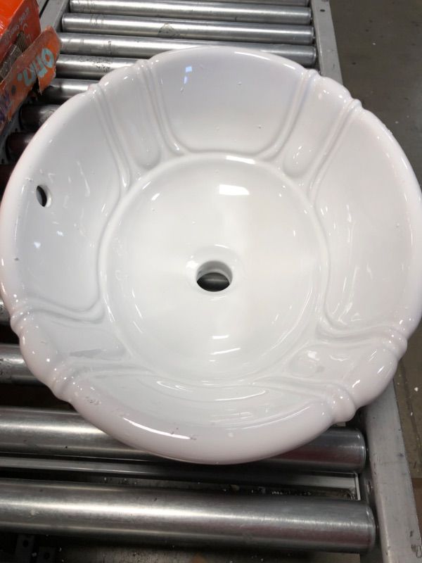 Photo 1 of **MISSING HARDWARE** MR Direct o1815-w Sink Dual-Mount Porcelain Bathroom White
